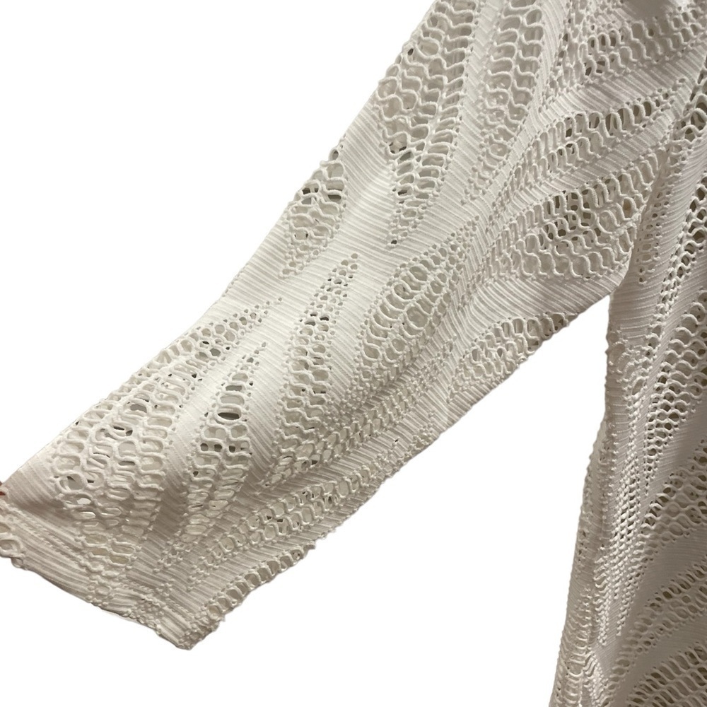 Chico’s White Cutout Coverup Shirt - Picture 2 of 6
